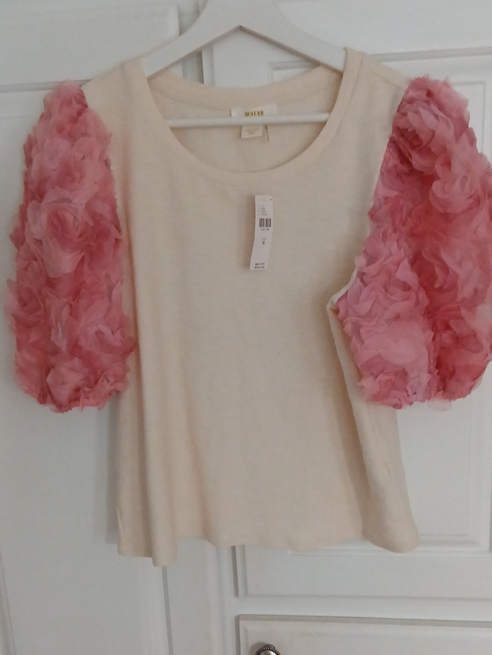 Maeve For Anthropologie NWT Texture Sleeve Top Size Medium - Picture 2 of 6